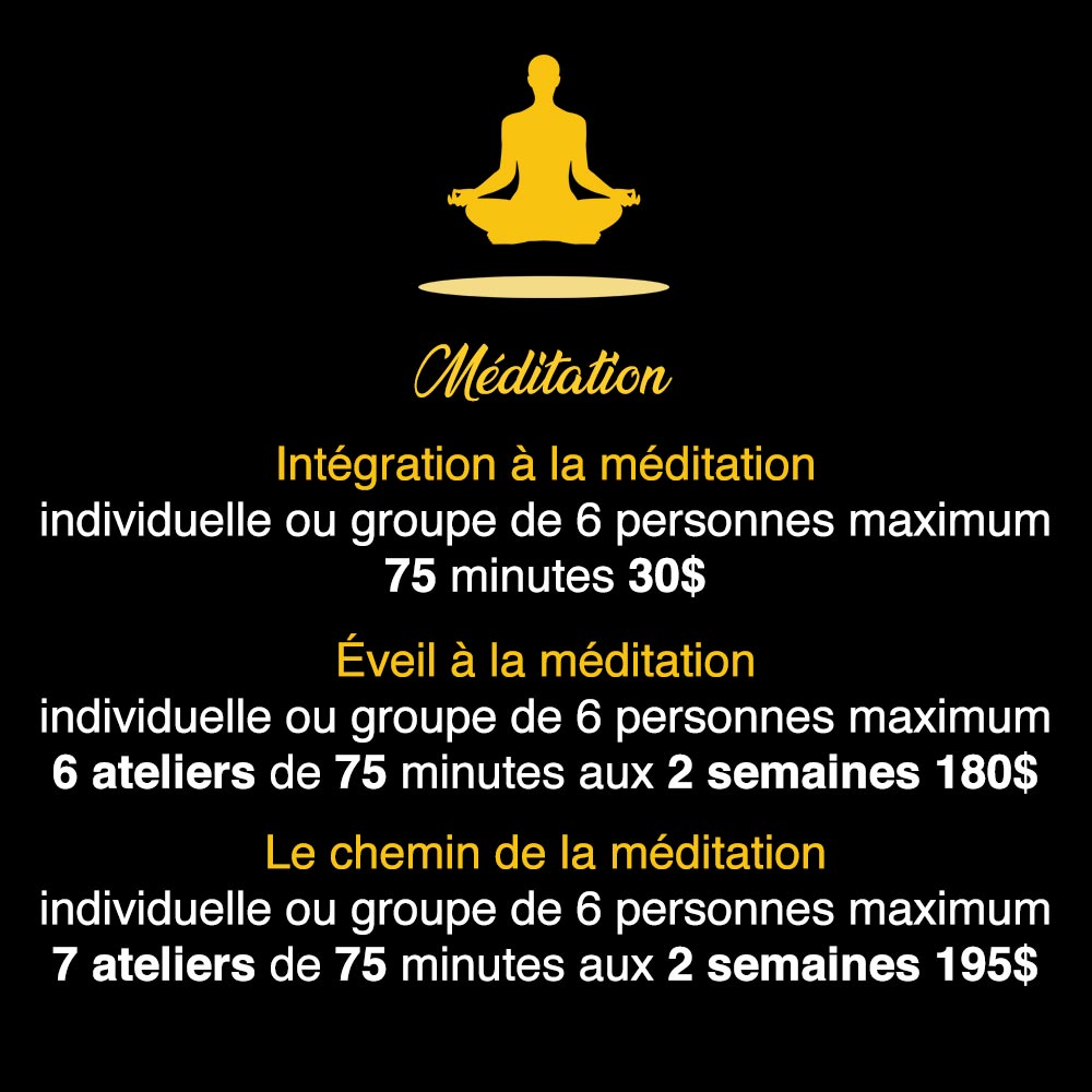 Massothérapie Sens-O-Réel Mirabel - Méditation